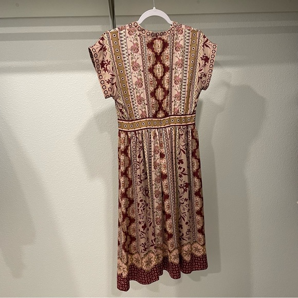 Gal Meets Glam Nwt Liza Print Charmeuse Dress 2P - Picture 9 of 13